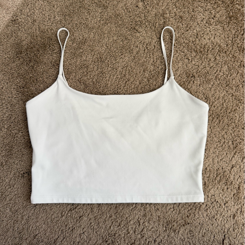 Athleta Cropped White Tank Size Small